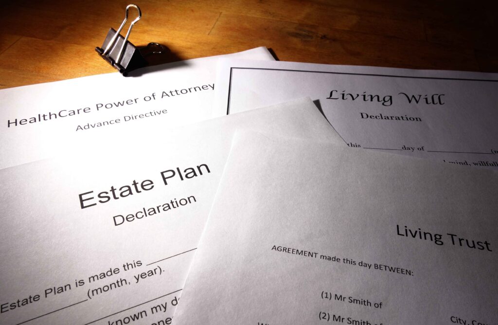 image of estate plan, will, and trust documents